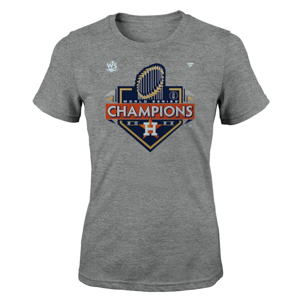 Houston Astros Women's 2022 World Series Champions Locker Room T-Shirt - Heather Charcoal