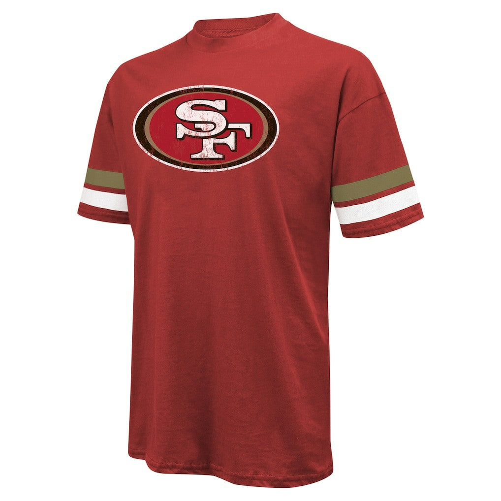 Nick Bosa San Francisco 49ers Majestic Threads Name & Number Oversized Fit T-Shirt - Scarlet cheap