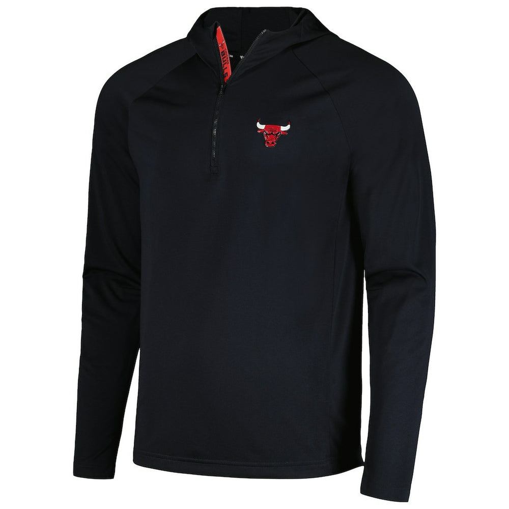 Chicago Bulls Levelwear Zander Hoodie Raglan Quarter-Zip Top - Black online