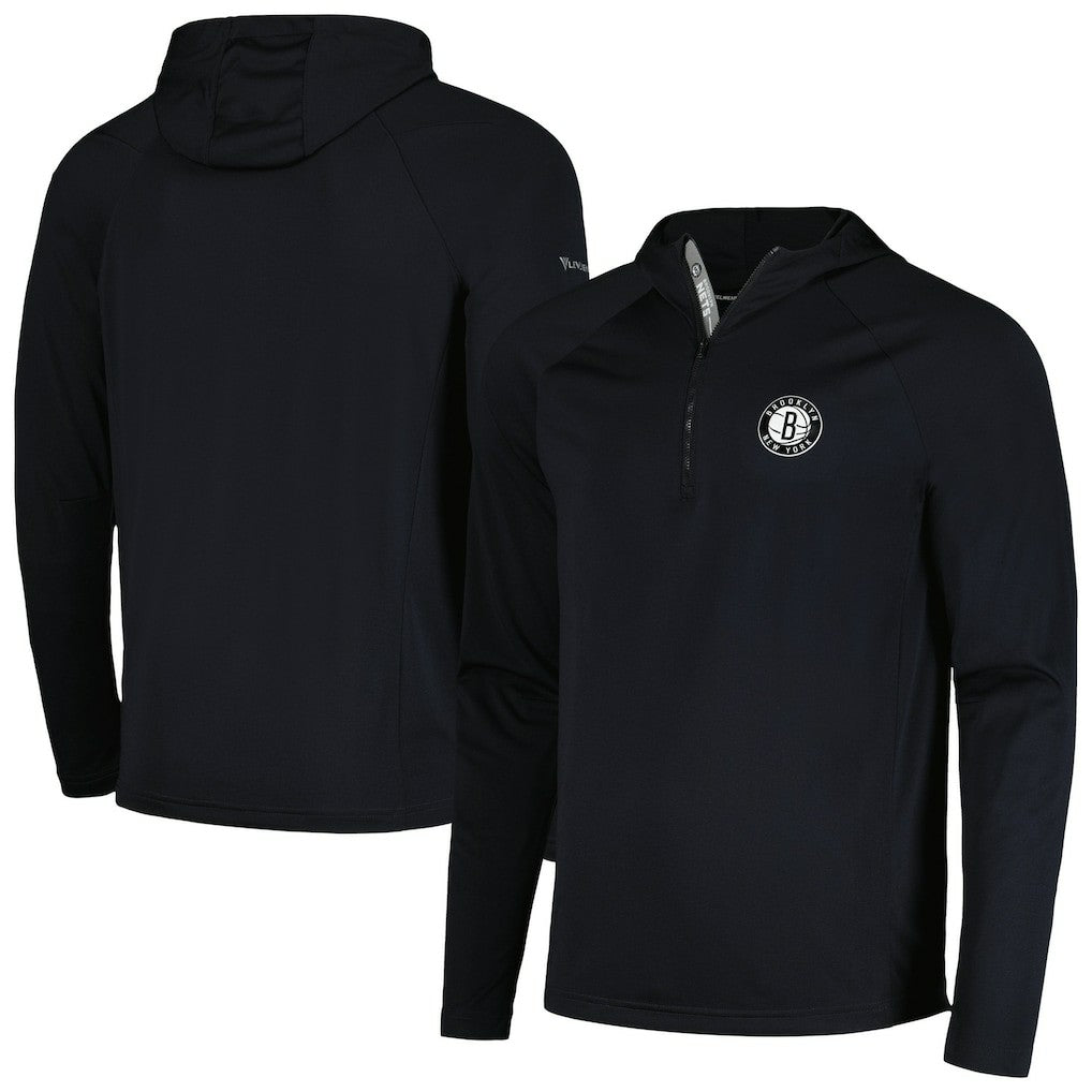Brooklyn Nets Levelwear Zander Hoodie Raglan Quarter-Zip Top - Black online