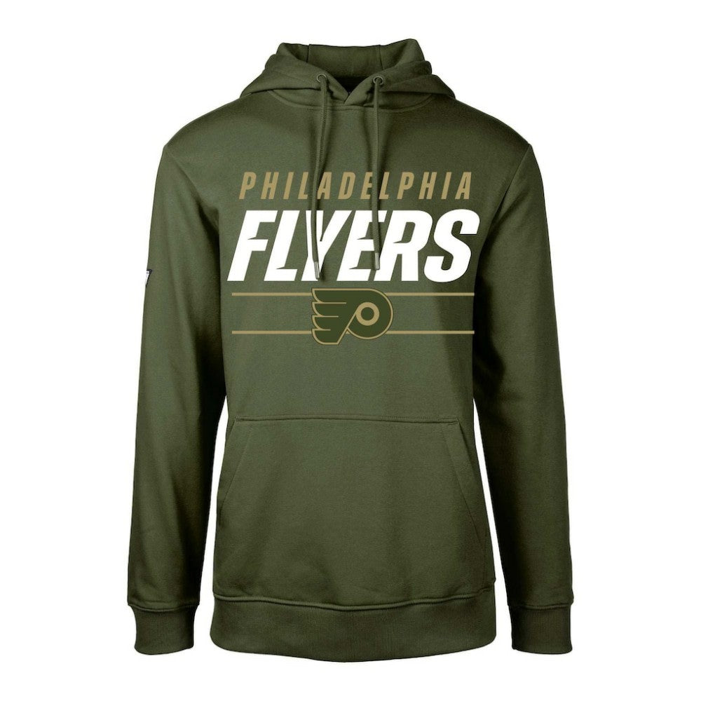 Philadelphia Flyers Levelwear Youth Podium Fleece Pullover Hoodie Olive