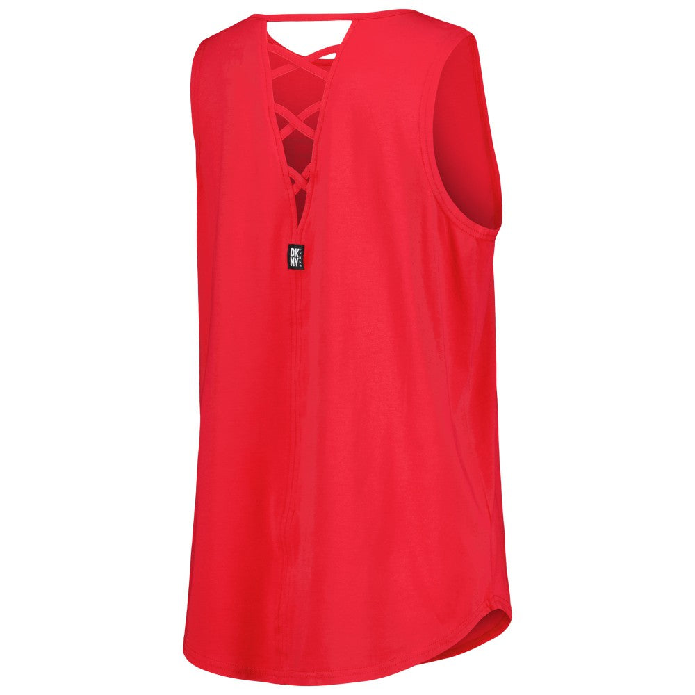 Los Angeles Angels DKNY Sport Women's Claire Fashion Tri-Blend Tank Top - Red