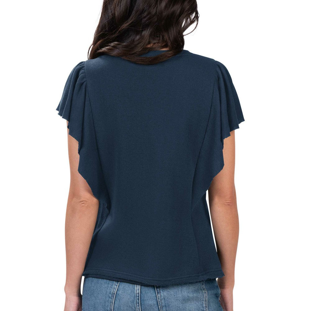 Milwaukee Brewers G-III 4Her by Carl Banks Women's Crowd Wave T-Shirt - Navy