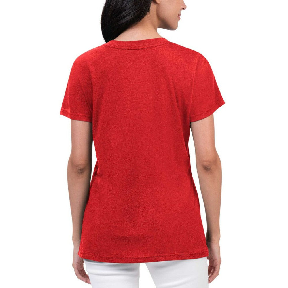 Washington Nationals G-III 4Her by Carl Banks Women's Key Move V-Neck T-Shirt - Red