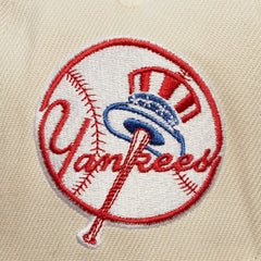 New York Yankees Cooperstown Collection Speed Zone Snapback Hat - Cream | Mitchell & Ness