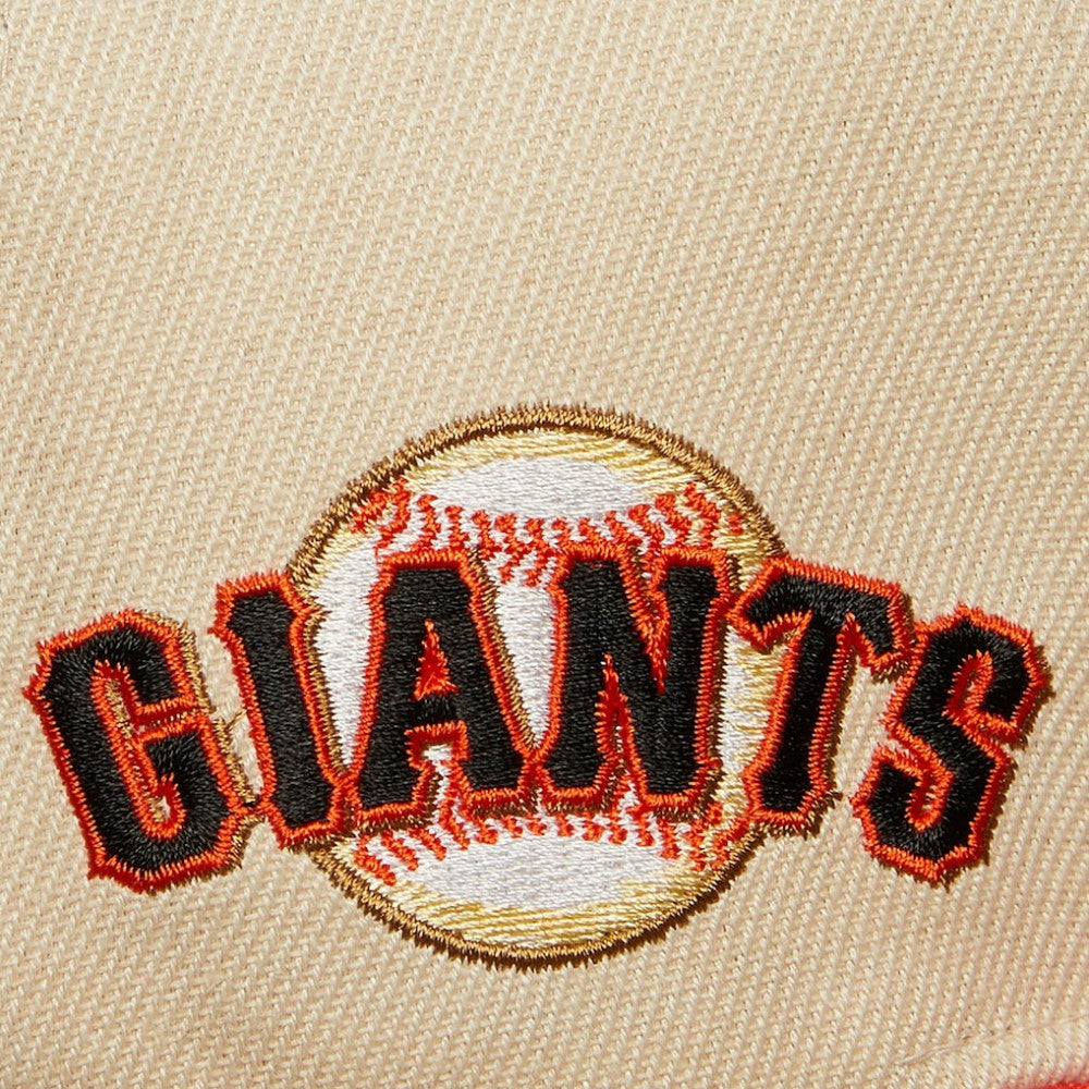 San Francisco Giants Cooperstown Collection Speed Zone Snapback Hat - Cream | Mitchell & Ness