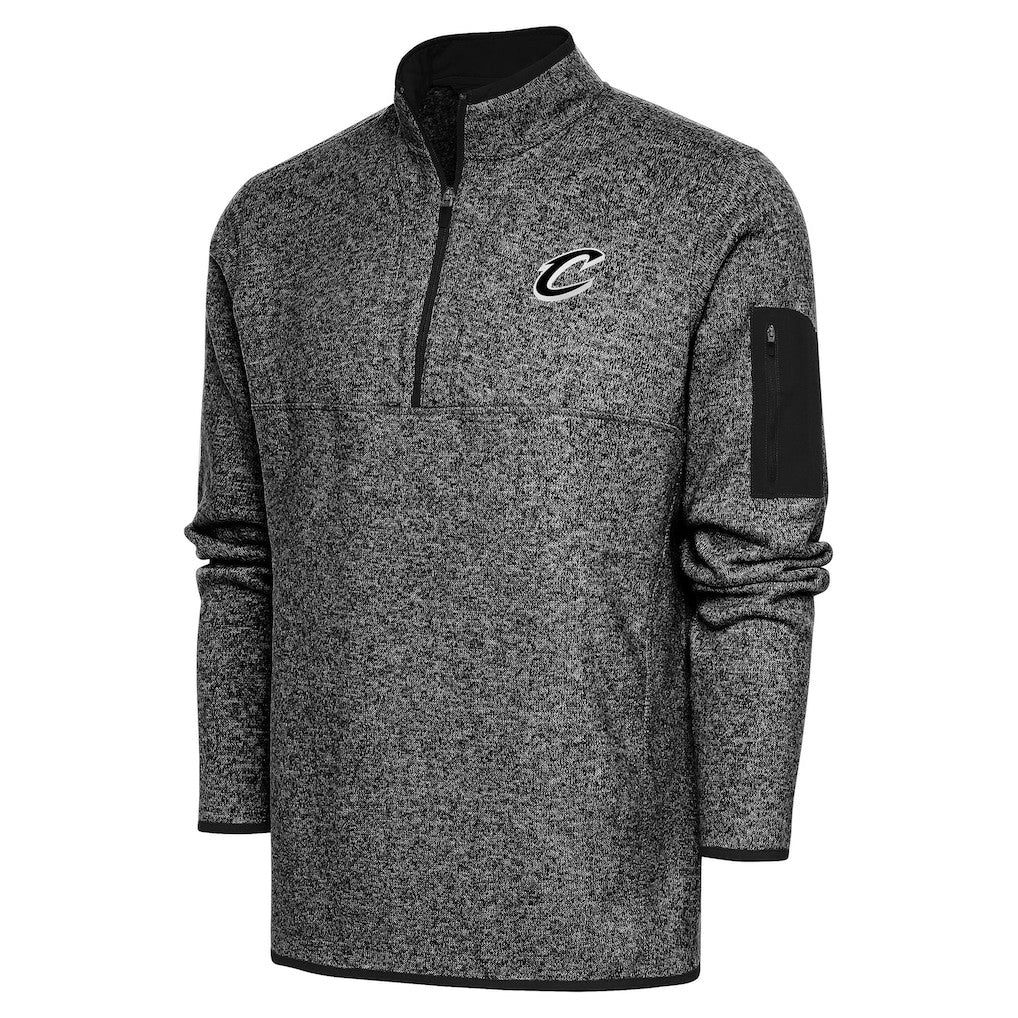 Cleveland Cavaliers Antigua Metallic Logo Fortune Quarter-Zip Jacket sale - Heather Black on sale