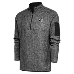 Cleveland Cavaliers Antigua Metallic Logo Fortune Quarter-Zip Jacket sale - Heather Black on sale