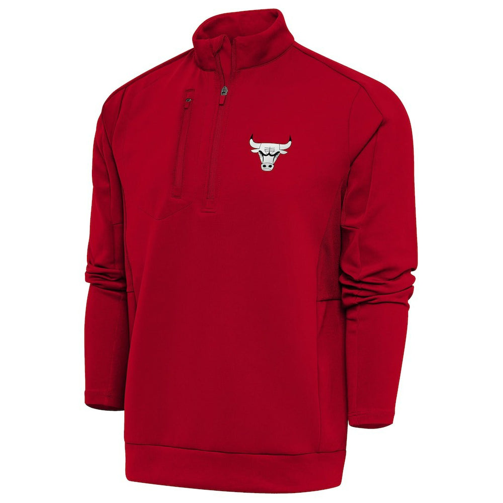 Chicago Bulls Antigua Metallic Logo Generation Quarter-Zip Top - Red on sale