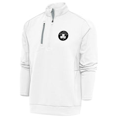 Boston Celtics Antigua Metallic Logo Generation Quarter-Zip Top - White for sale