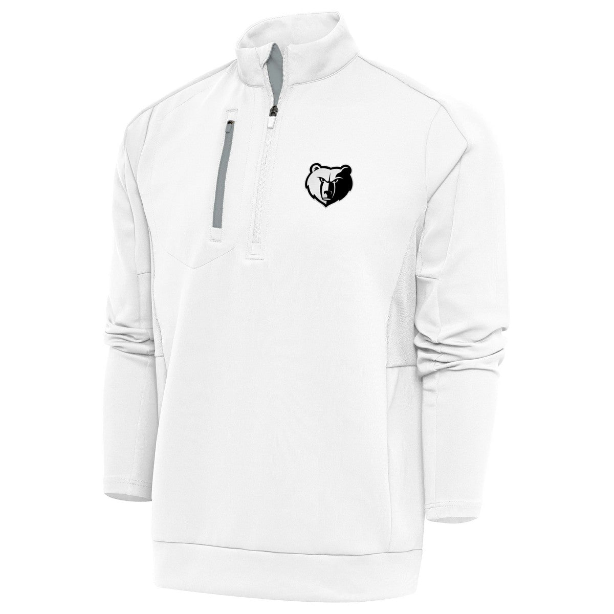 Memphis Grizzlies Antigua Metallic Logo Generation Quarter-Zip Top - White online