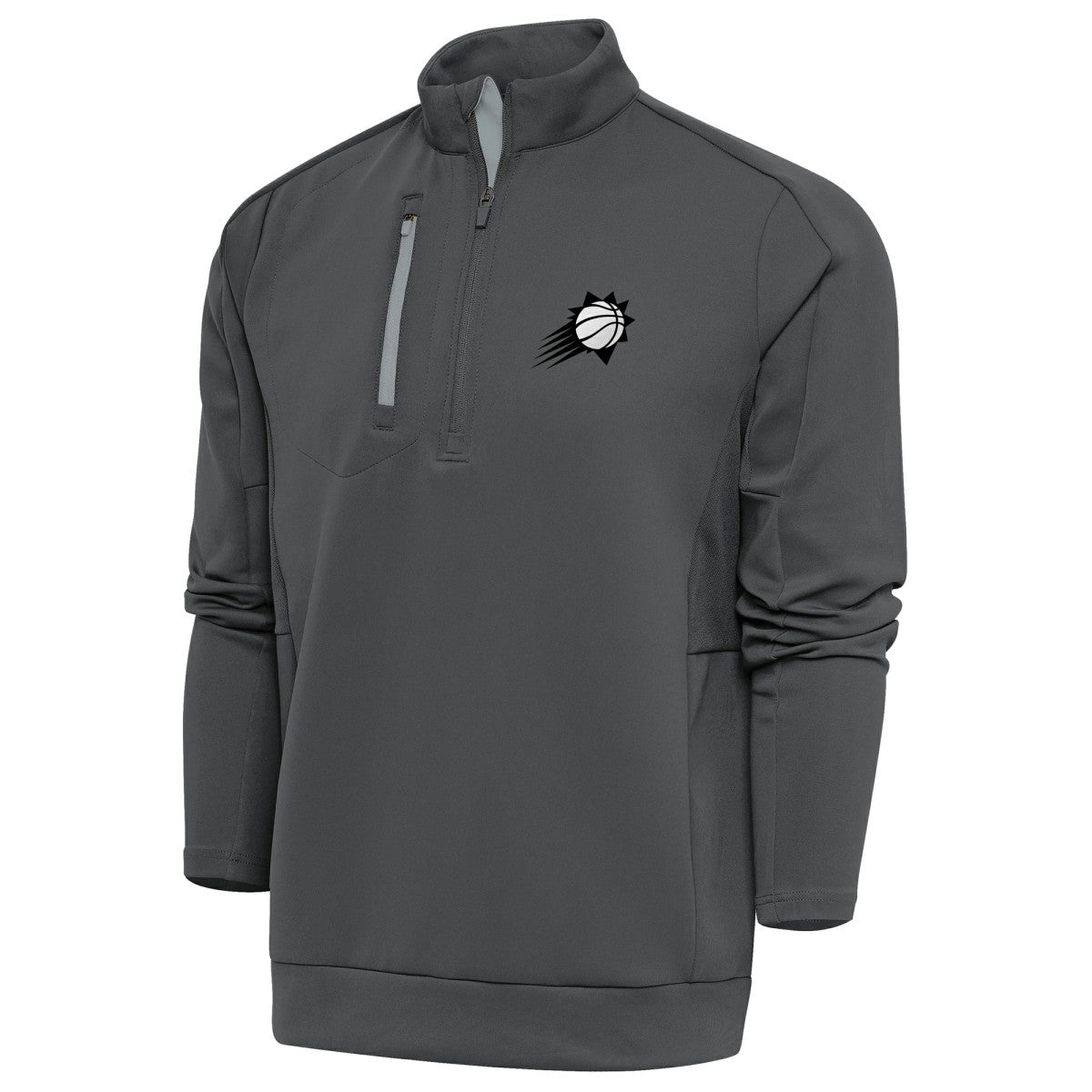 Phoenix Suns Antigua Metallic Logo Generation Quarter-Zip Top - Pewter on sale