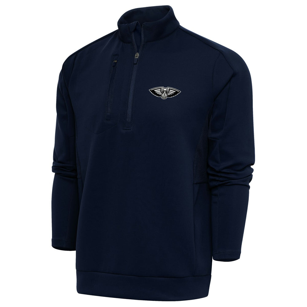 New Orleans Pelicans Antigua Big & Tall Metallic Logo Generation Quarter-Zip Top - Navy | New Era discount
