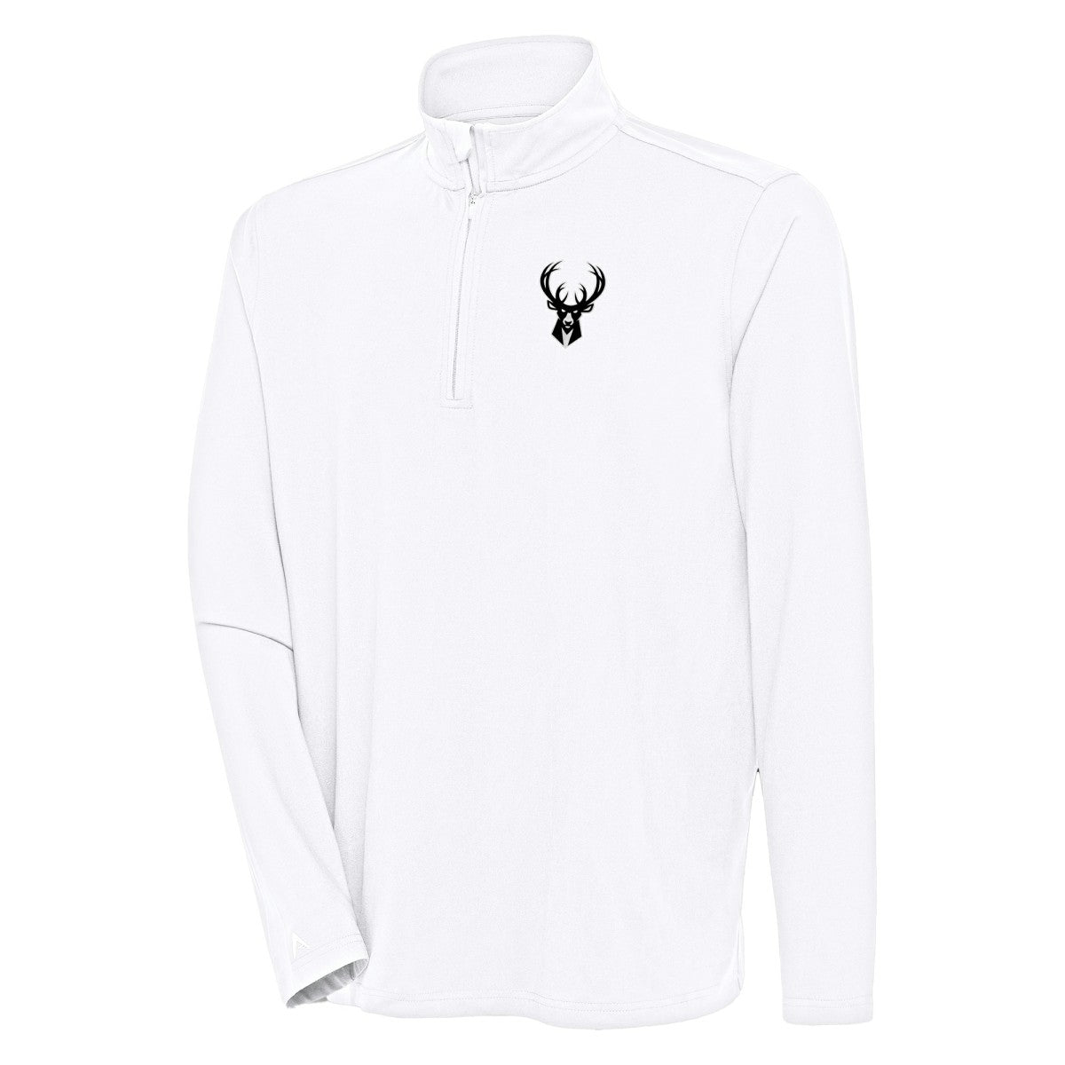 Milwaukee Bucks Antigua Hunk Quarter-Zip Top - White for sale
