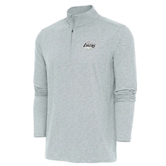 Los Angeles Lakers Antigua Hunk Quarter-Zip Top - Heather Gray sale