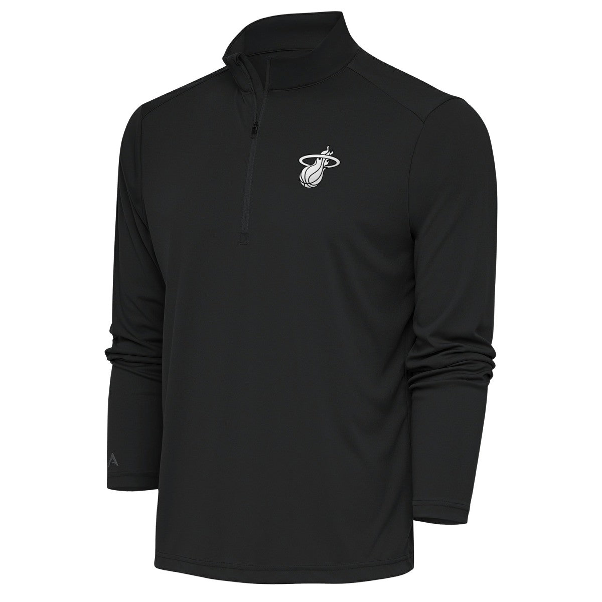 Miami Heat Antigua Metallic Logo Tribute Quarter-Zip Top - Charcoal online