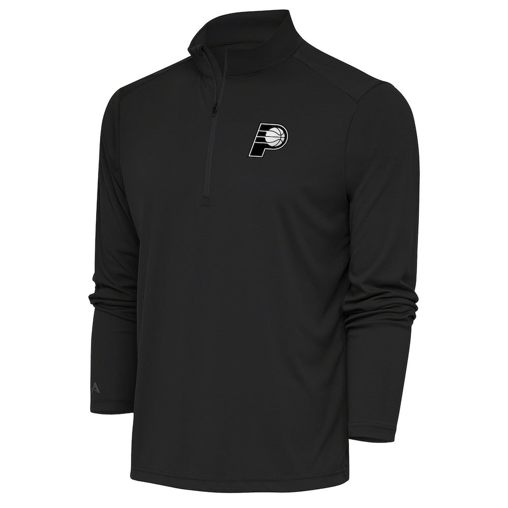 Indiana Pacers Antigua Metallic Logo Tribute Quarter-Zip Top - Charcoal discount