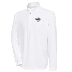 New York Knicks Antigua Metallic Logo Tribute Quarter-Zip Top - White online