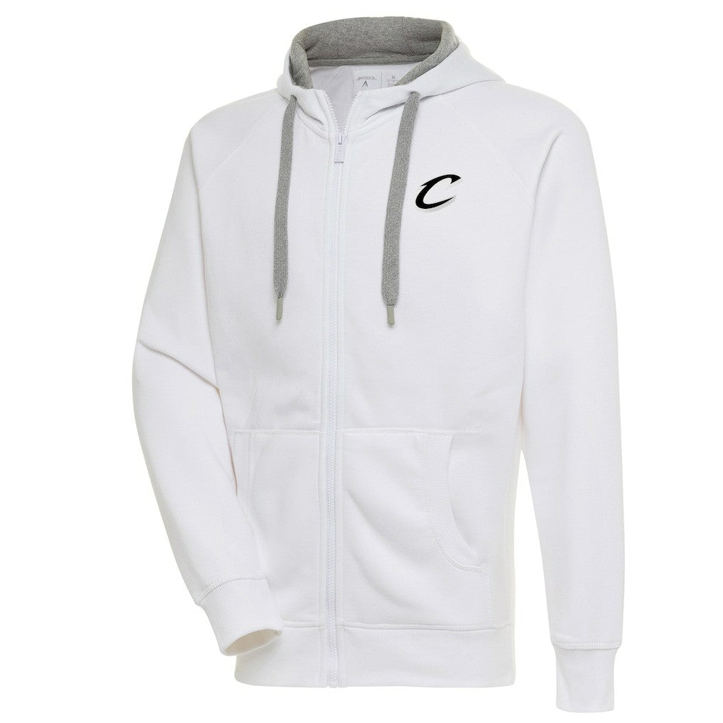 Cleveland Cavaliers Antigua Metallic Logo Victory Raglan Full-Zip Hoodie sale - White online