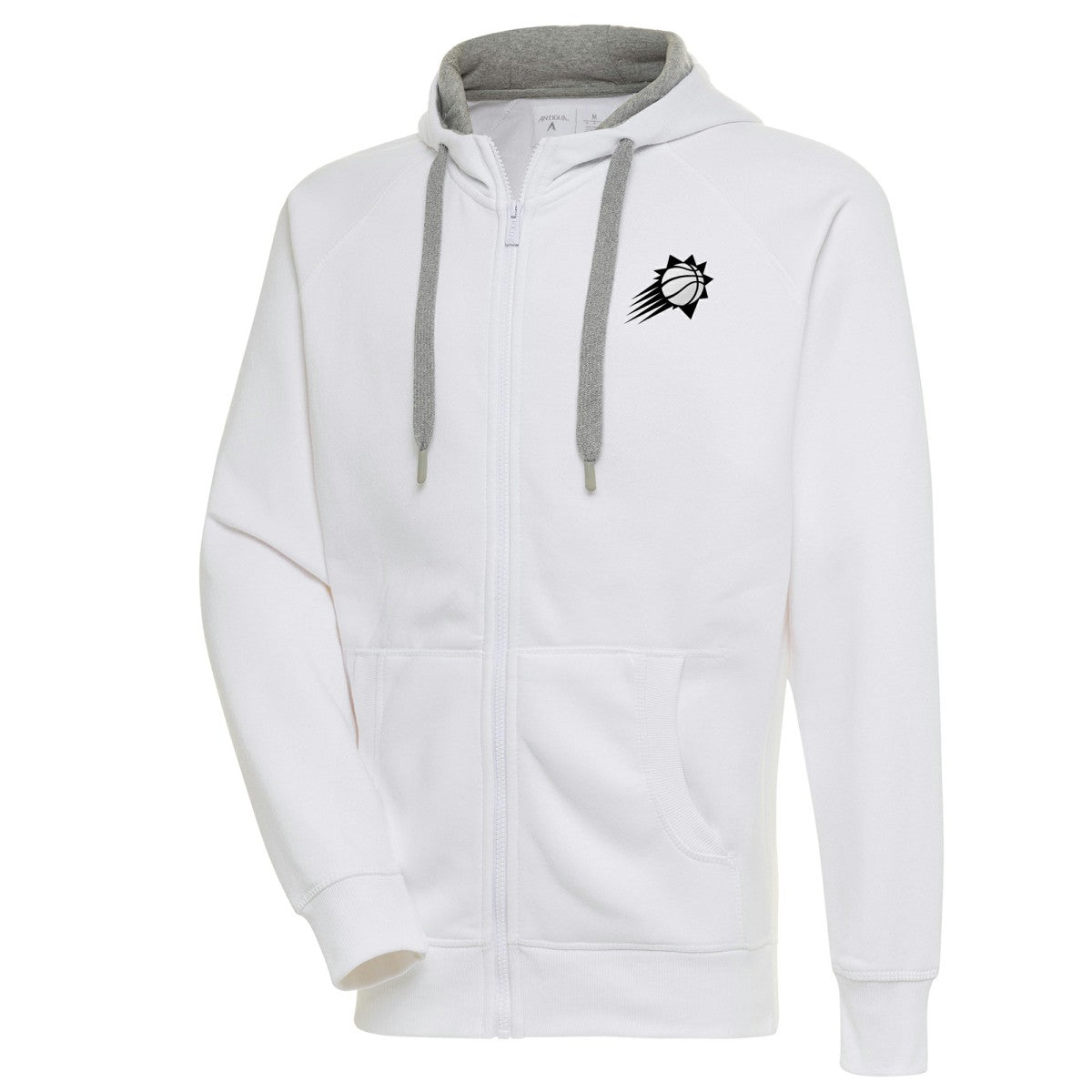 Phoenix Suns Antigua Metallic Logo Victory Raglan Full-Zip Hoodie - White online