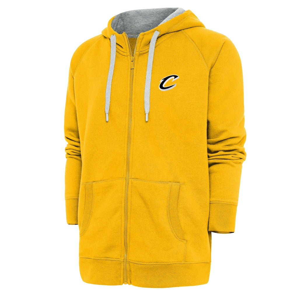 Cleveland Cavaliers Antigua Metallic Logo Victory Raglan Full-Zip Hoodie sale - Gold for sale