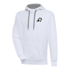 Phoenix Suns Antigua Metallic Logo Victory Raglan Pullover Hoodie - White for sale