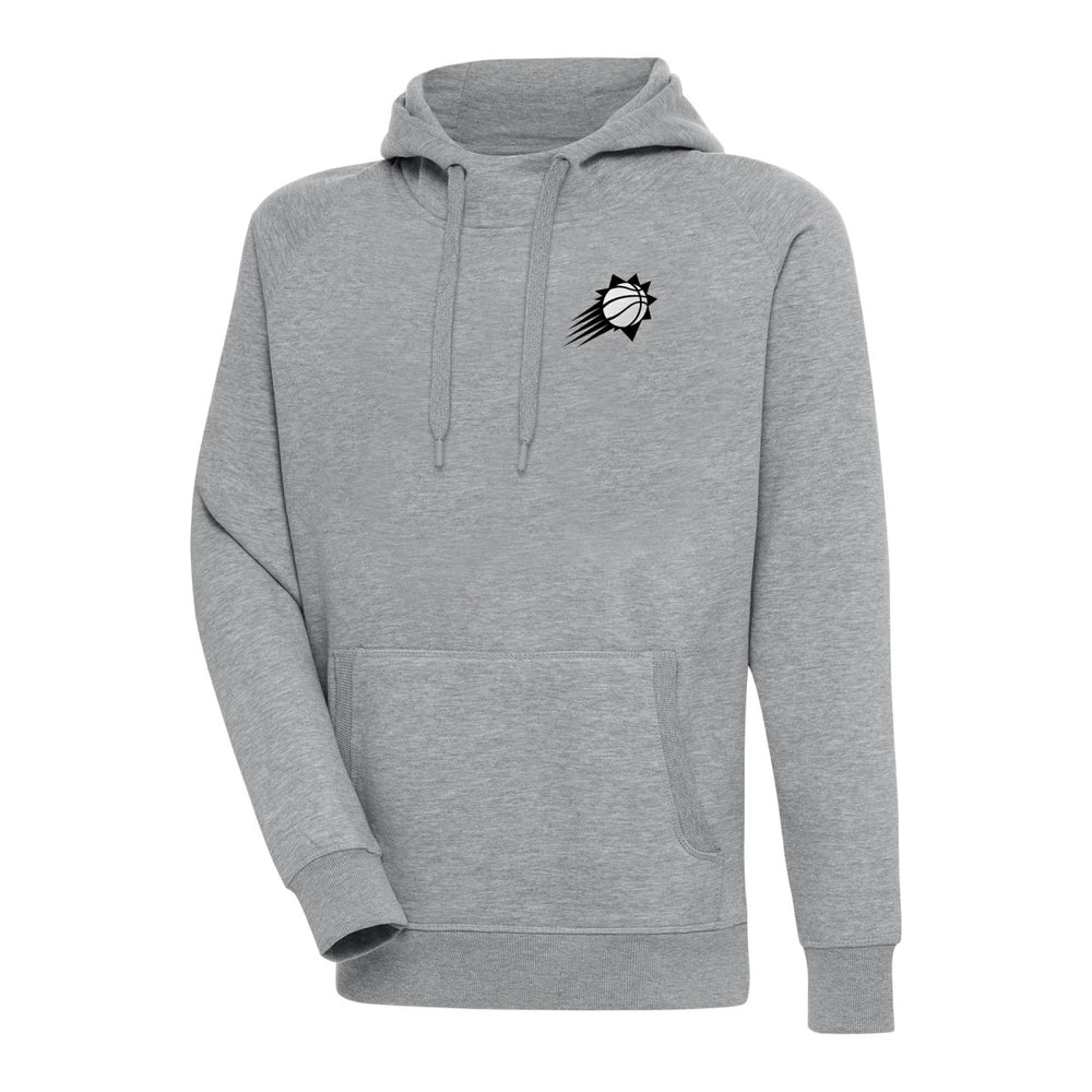 Phoenix Suns Antigua Metallic Logo Victory Raglan Pullover Hoodie - Heather Gray for sale