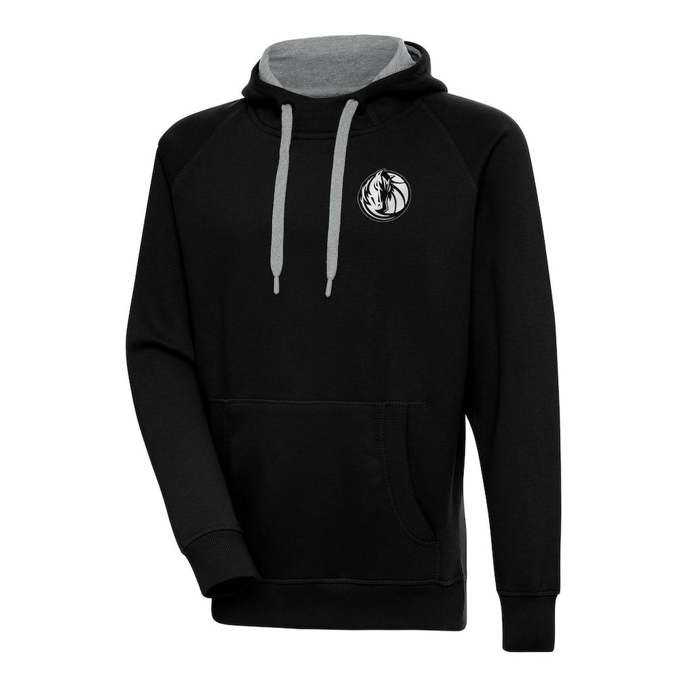 Dallas Mavericks Antigua Metallic Logo Victory Raglan Pullover Hoodie sale - Black cheap