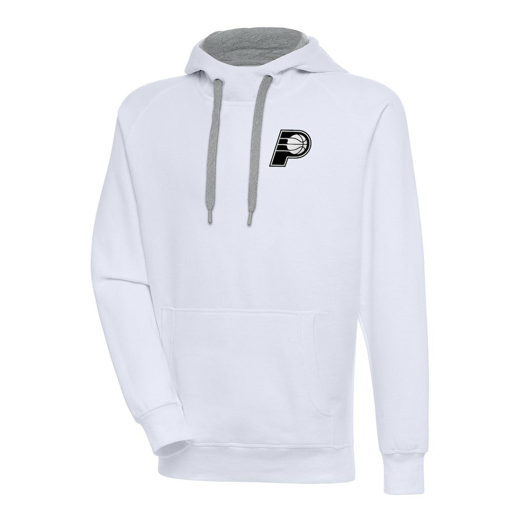 Indiana Pacers Antigua Metallic Logo Victory Raglan Pullover Hoodie - White shop