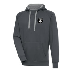 Boston Celtics Antigua Metallic Logo Victory Raglan Pullover Hoodie - Charcoal outlet