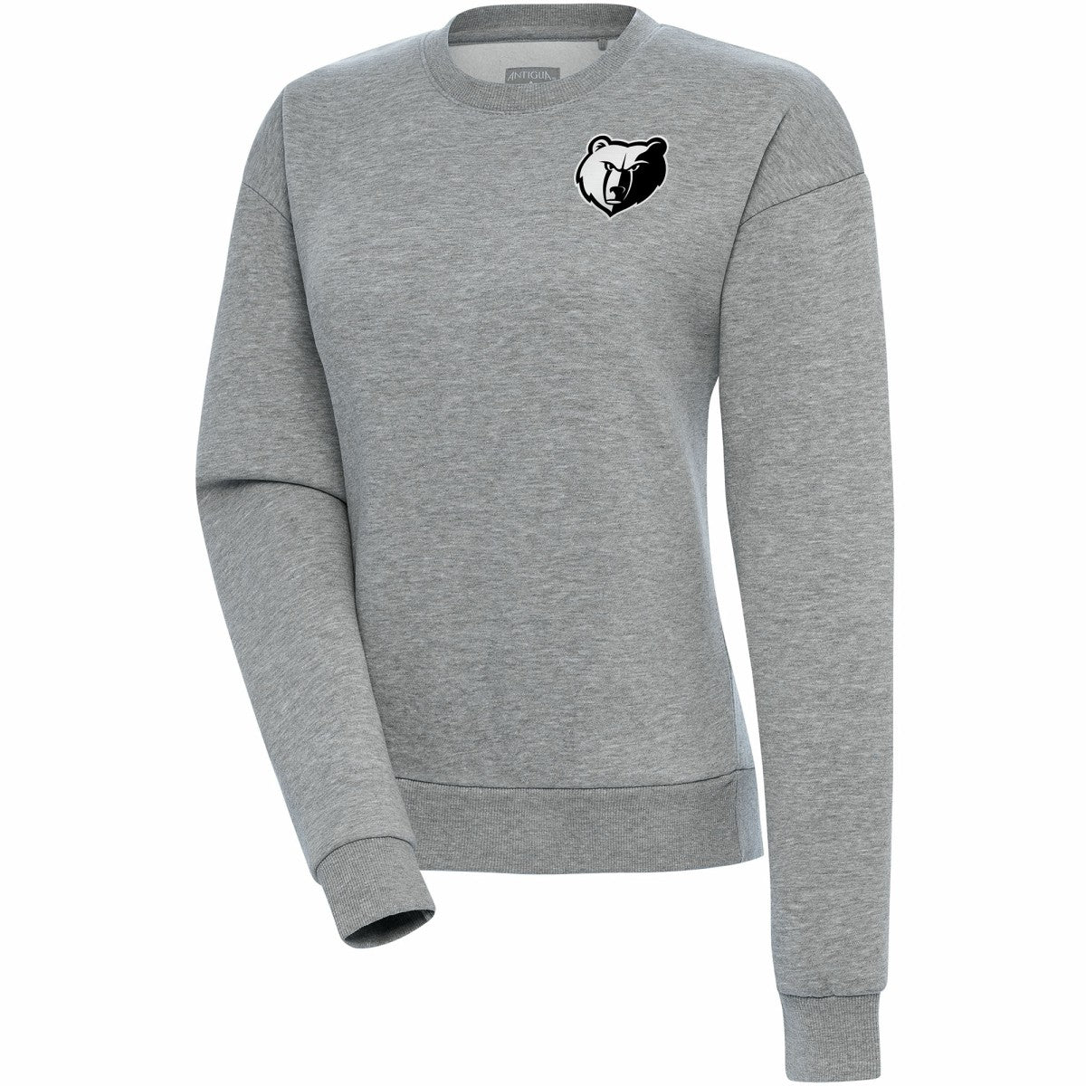 Memphis Grizzlies Antigua Women's Brushed Metallic Victory Pullover Sweatshirt - Heather Gray discount