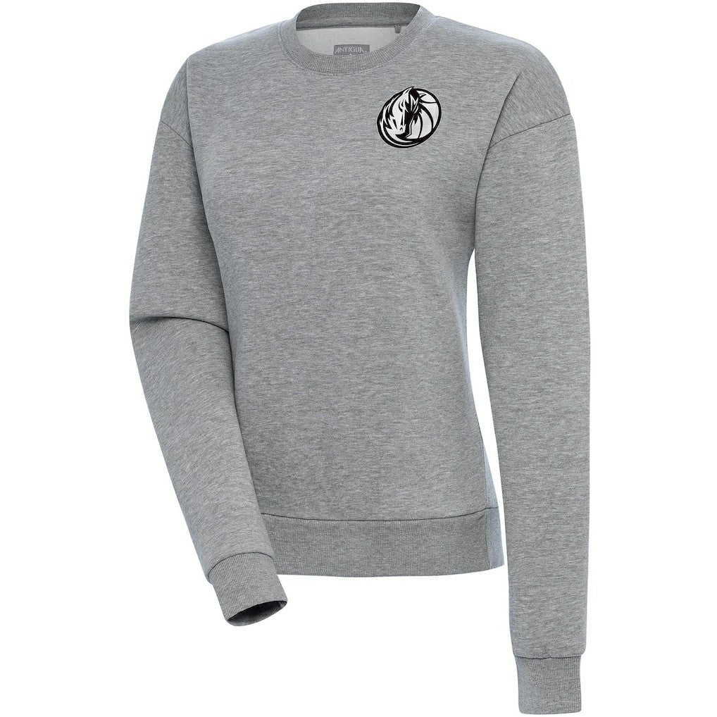 Dallas Mavericks Antigua Women's Brushed Metallic Victory Pullover Sweatshirt - Heather Gray discount