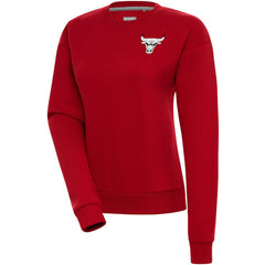 Chicago Bulls Antigua Women's Brushed Metallic Victory Pullover Sweatshirt - Red online