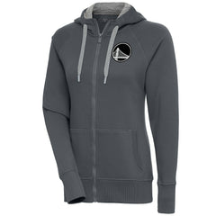 Golden State Warriors Antigua Women's Brushed Metallic Victory Full-Zip Hoodie - Charcoal outlet