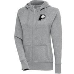 Indiana Pacers Antigua Women's Brushed Metallic Victory Full-Zip Hoodie - Heather Gray for sale