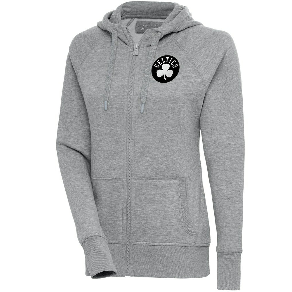 Boston Celtics Antigua Women's Brushed Metallic Victory Full-Zip Hoodie - Heather Gray outlet