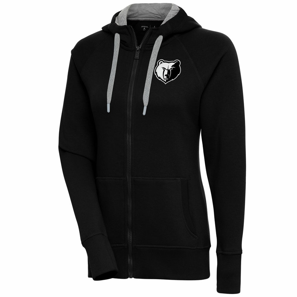 Memphis Grizzlies Antigua Women's Brushed Metallic Victory Full-Zip Hoodie - Black shop