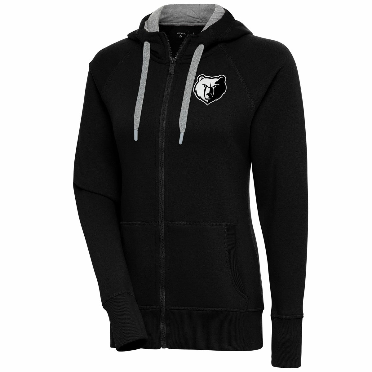 Memphis Grizzlies Antigua Women's Brushed Metallic Victory Full-Zip Hoodie - Black shop