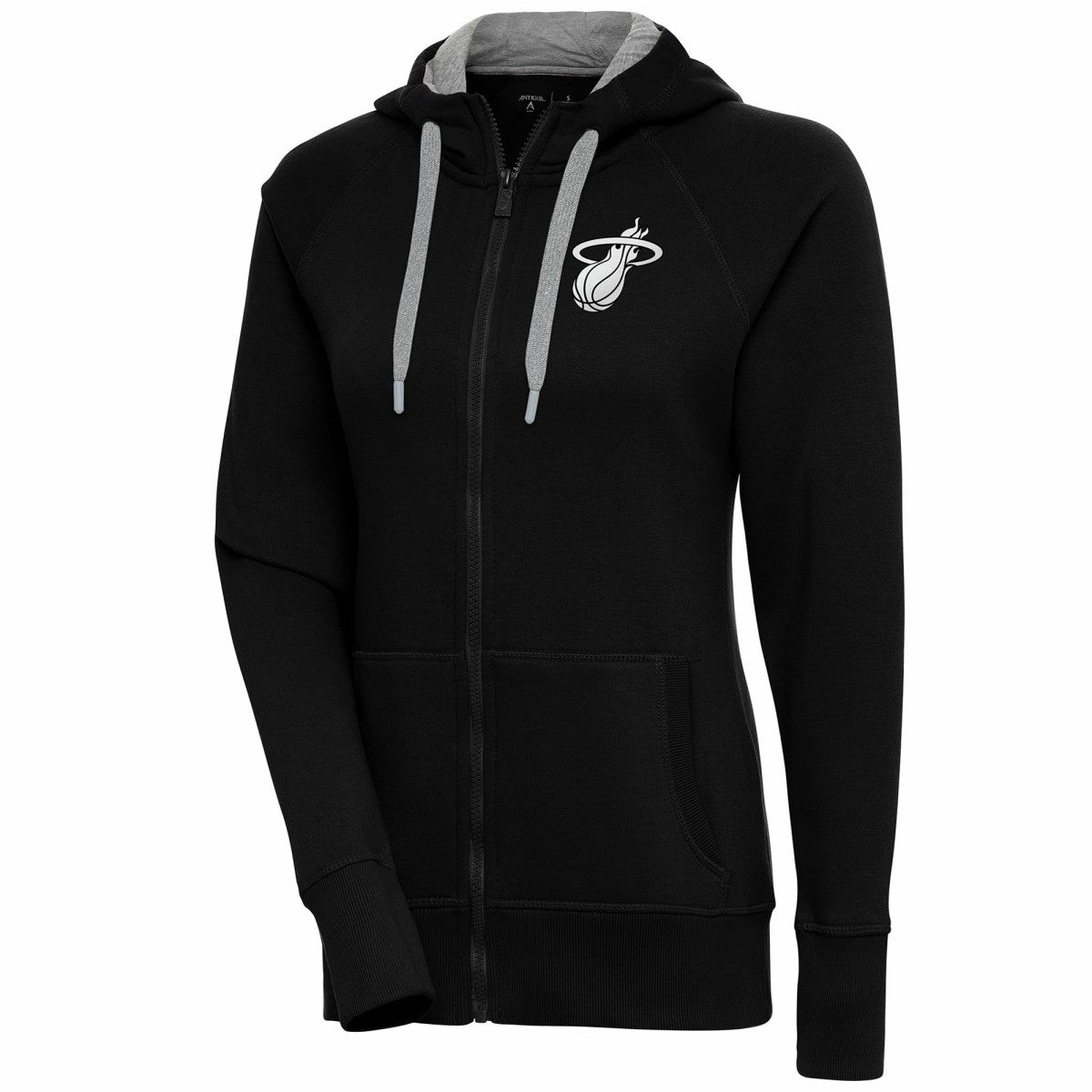 Miami Heat Antigua Women's Brushed Metallic Victory Full-Zip Hoodie - Black online