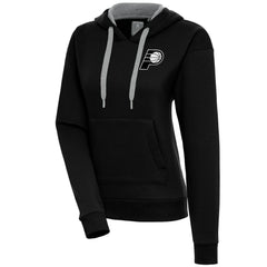 Indiana Pacers Antigua Women's Brushed Metallic Victory Pullover Hoodie - Black shop