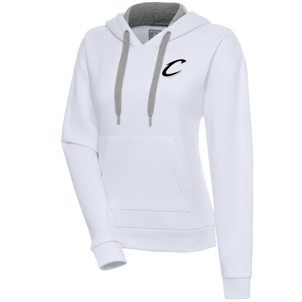 Cleveland Cavaliers Antigua Women's Brushed Metallic Victory Pullover Hoodie - White sale