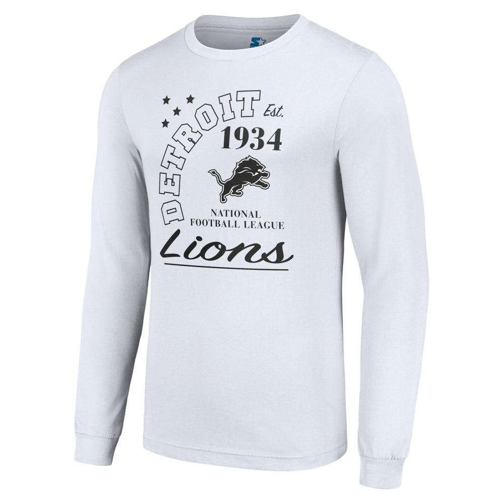 Detroit Lions Starter Arch City Long Sleeve T-Shirt - White on sale
