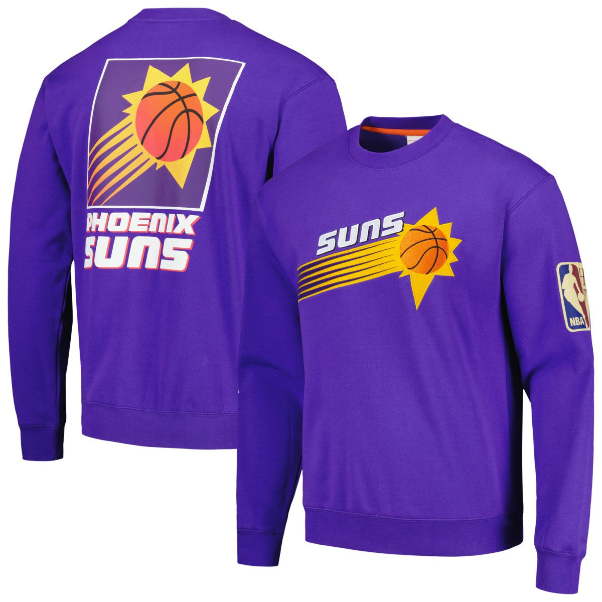 Phoenix Suns Hardwood Classics There and Back Pullover Sweatshirt - Purple | Mitchell & Ness sale