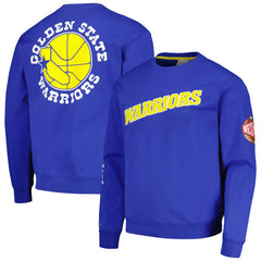Golden State Warriors Hardwood Classics There and Back Pullover Sweatshirt sale - Royal | Mitchell & Ness on sale