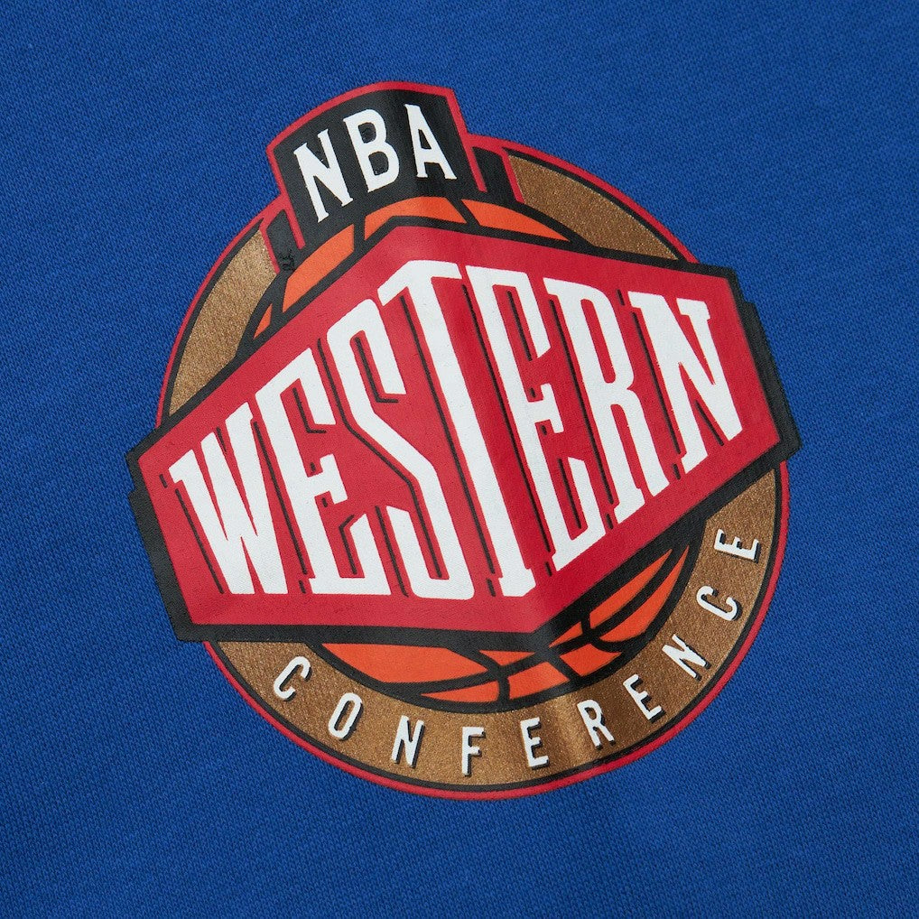 Golden State Warriors Hardwood Classics There and Back Pullover Sweatshirt sale - Royal | Mitchell & Ness on sale