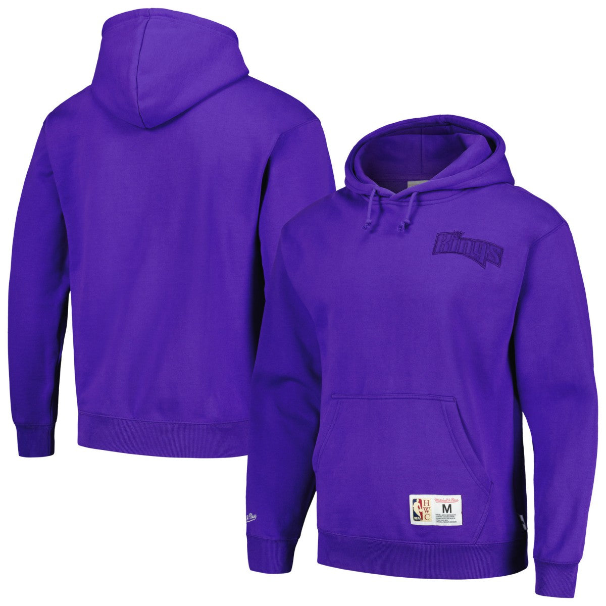 Sacramento Kings Hardwood Classics Tonal Pullover Hoodie - Purple | Mitchell & Ness for sale