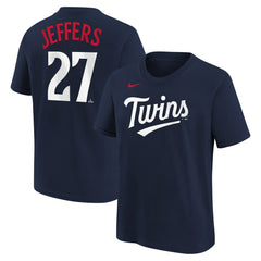 Ryan Jeffers Minnesota Twins Youth Name & Number T-Shirt - Navy | Nike