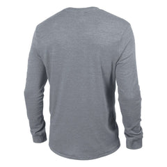 Chicago Blackhawks Champion Tri-Blend Dual-Stripe Long Sleeve T-Shirt Heather Gray