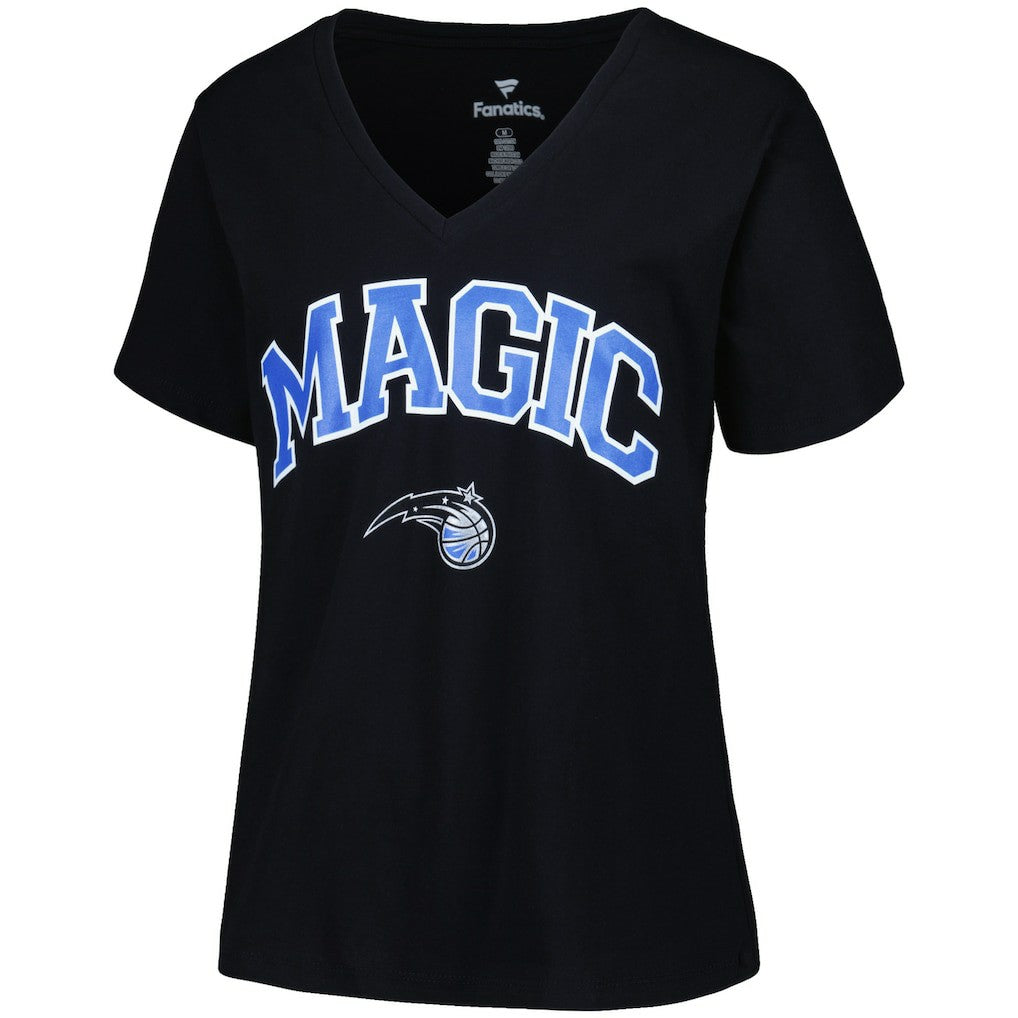 Orlando Magic Profile Women's Plus Size Arch Over Logo V-Neck T-Shirt - Black cheap