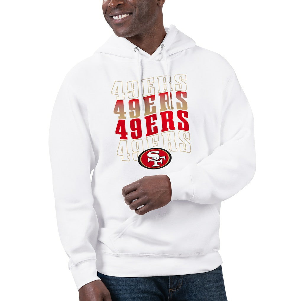 San Francisco 49ers Starter Unisex Name Drop Logo Pullover Hoodie - White outlet